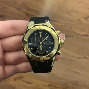 Michele Tahitian Jelly Bean Gold Plate Black Watch